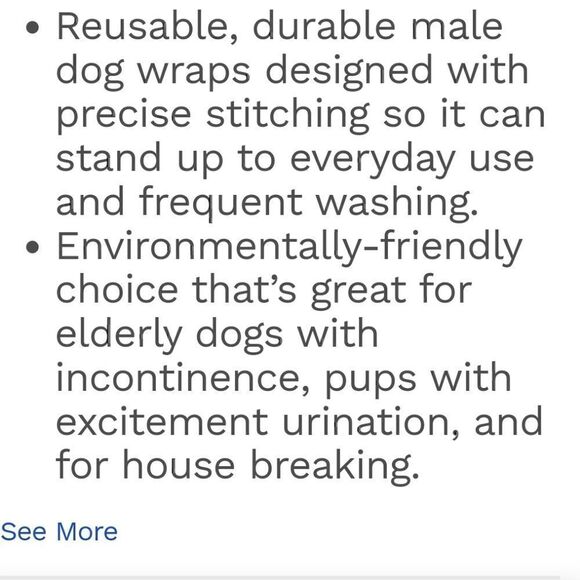 PET PARENTS BLACK BELLY BAND MALE DOG WRAP DIAPER SIZE LARGE - Picture 7 of 9